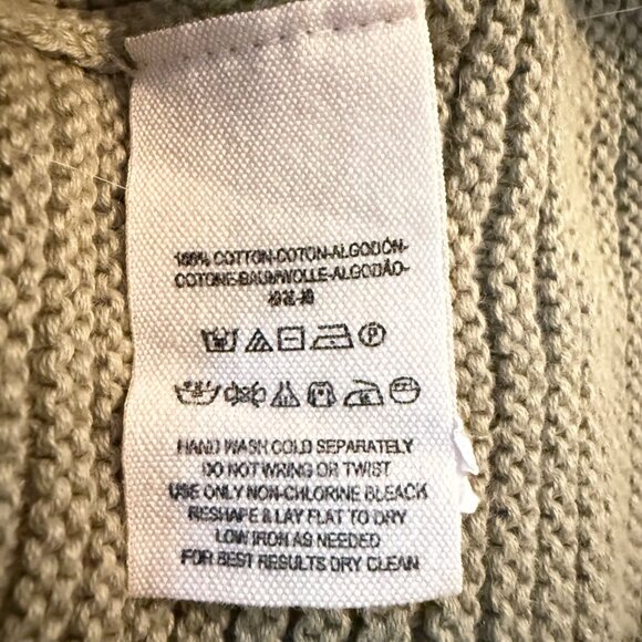 Free People Womens Oversized Ribbed Knit Sweater Green Size Small Pull Over Cuff - Picture 9 of 9